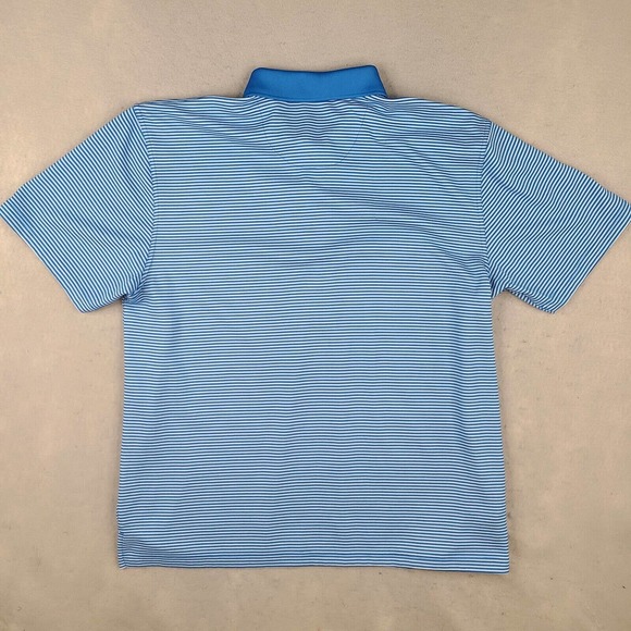 Cubavera Polo Shirt Men's XL Blue Striped Golf Short Sleeve Casual Outdoor - Picture 5 of 12